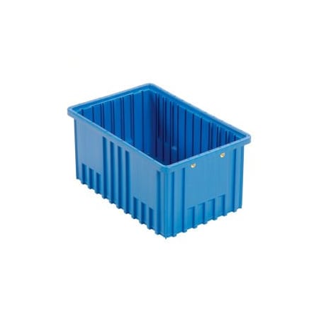 Quantum Storage Systems GEC 153; Plastic Dividable Grid Container - DG92080, 16-1/2L x 10-7/8W x 8H, Blue, PK8 DG92080BL